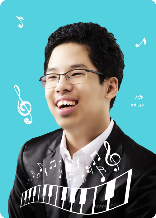 턱시도를 입고 활짝 입고 있는 승민